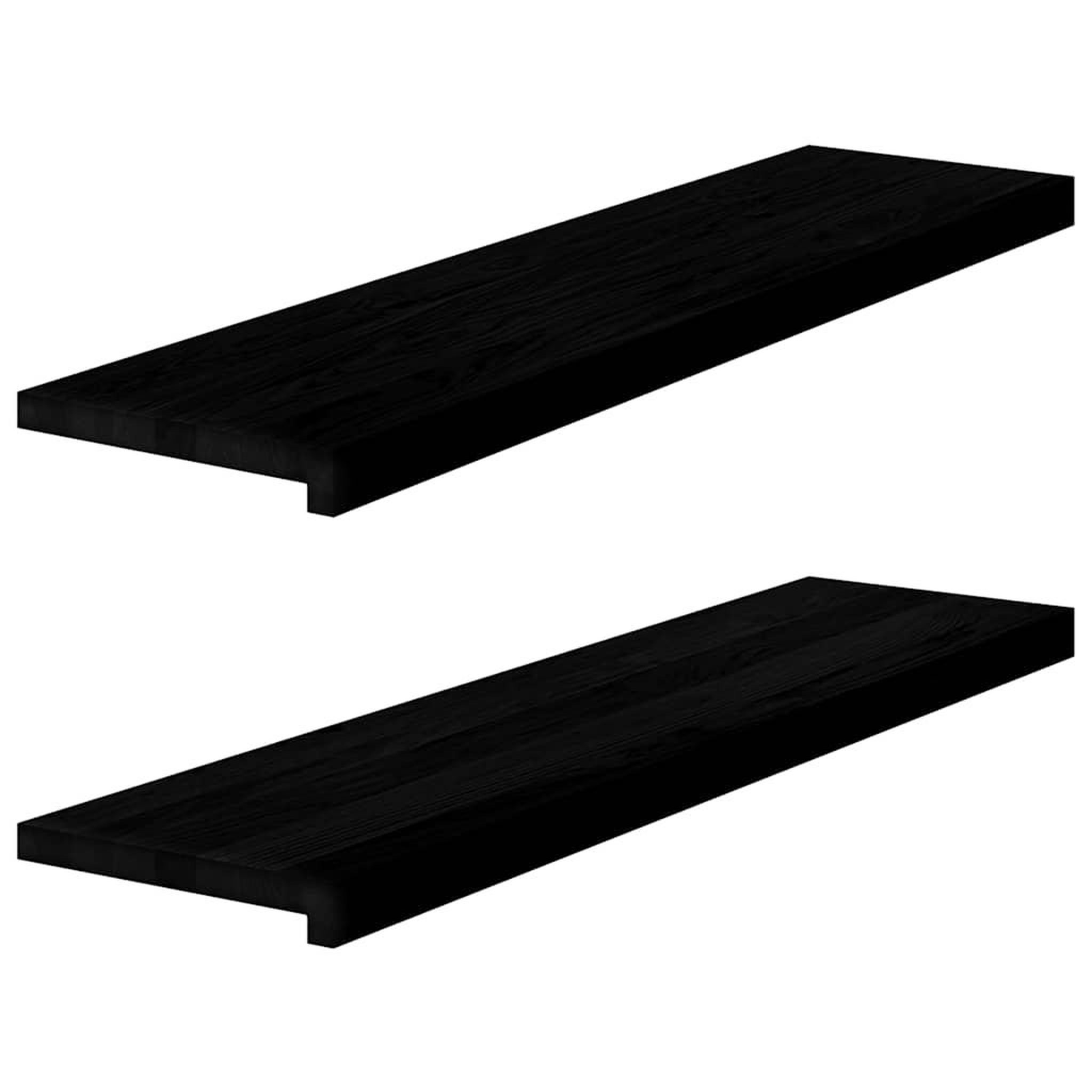 Voir la diapositive 2 : VIDAXL Marches d'escalier 2 pcs marron fonce 100x30x2 cm chene massif