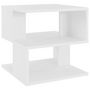 Voir la diapositive 2 : VIDAXL Table d appoint Blanc 40x40x40 cm Aggloméré