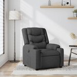 VIDAXL Fauteuil inclinable Gris foncé Tissu