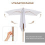 Voir la diapositive 6 : OUTSUNNY Parasol droit rectangulaire de jardin grande taille dim. 3L x 2l x 2,5H m blanc