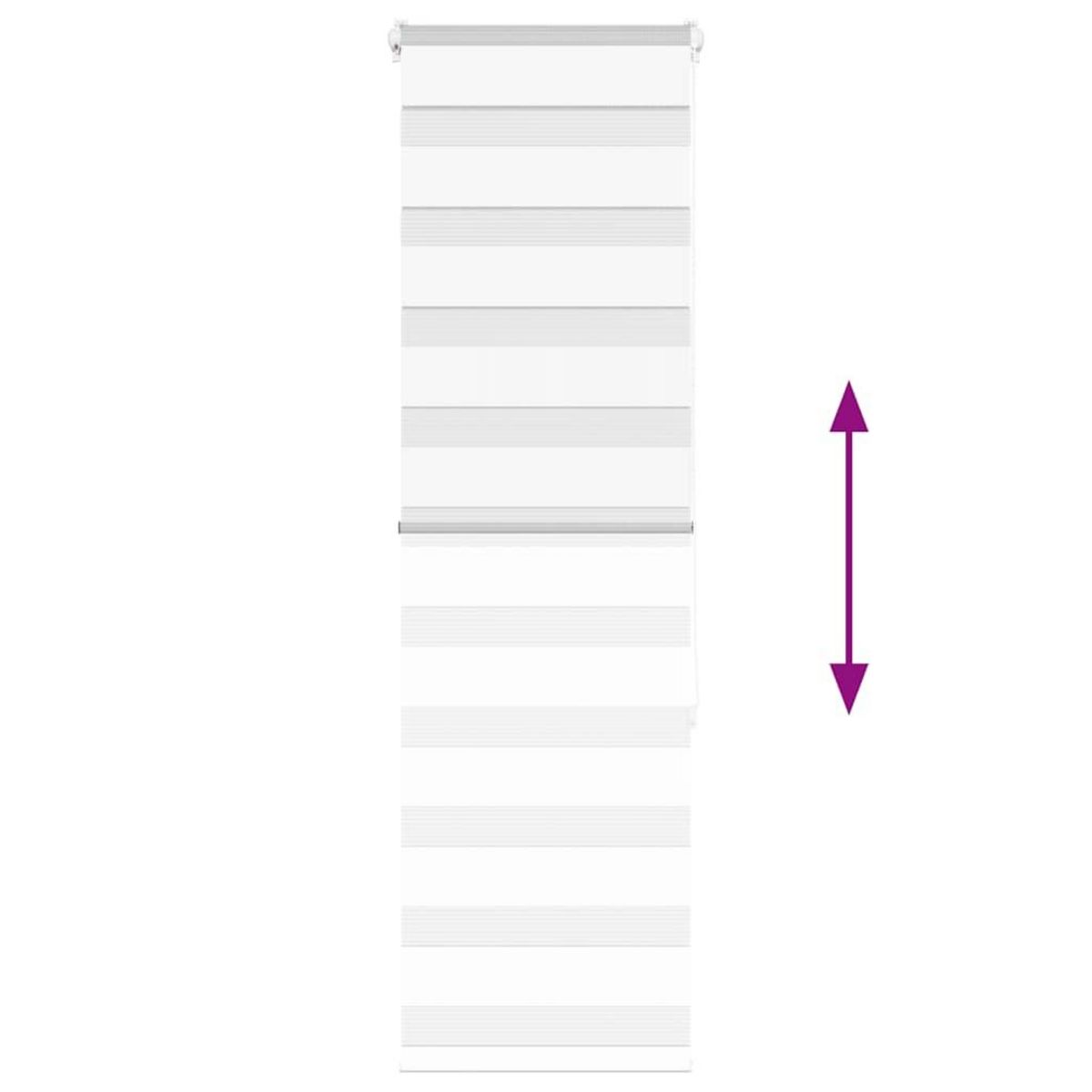 VIDAXL Store zebre blanc 45x150 cm largeur du tissu 40,9 cm polyester