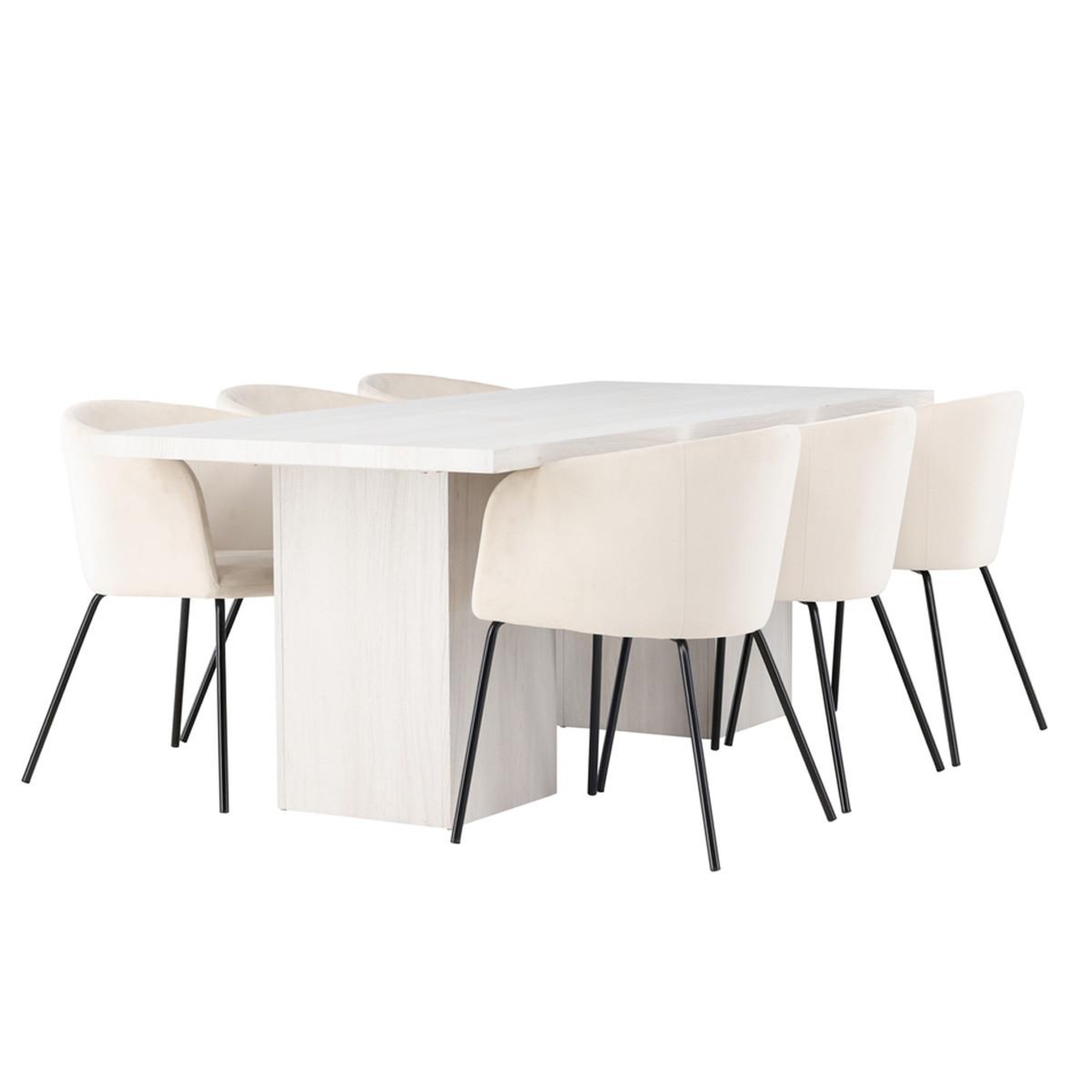 Paris Prix Ensemble table à manger & 6 chaises  olga & berit  200cm naturel & beige