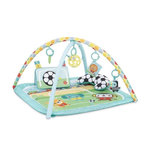 Bright Starts BRIGHT STARTS Tapis d'Eveil Football, Arche de jeu avec jouets Oball détachables, Musique et Lumieres, Dimensions : 47 x 74 x 7