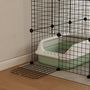 Voir la diapositive 5 : PAWHUT Cage chat intérieur - parc chat DIY - 4 niv. 5 portes hamac plateformes rampes - acier noir