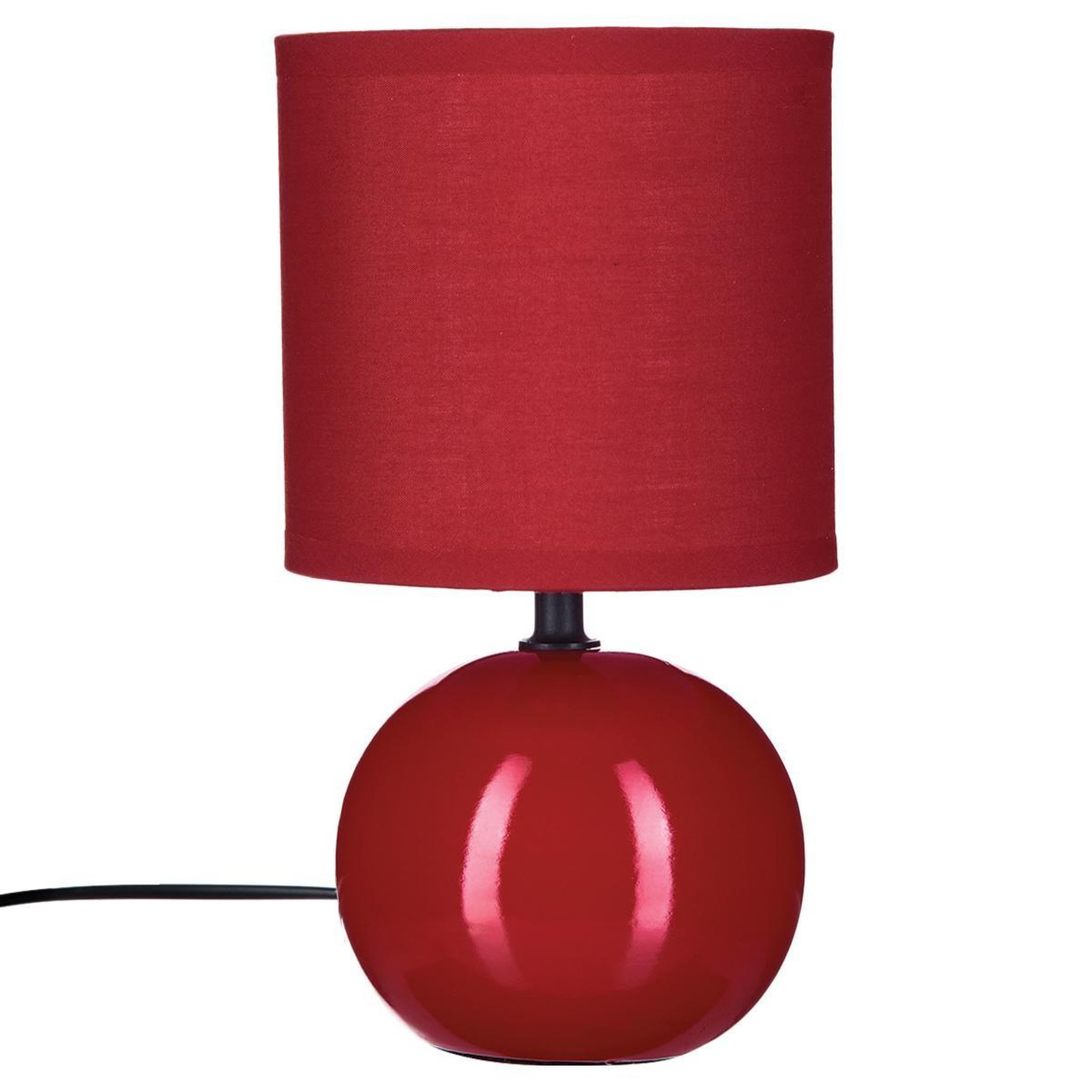 ATMOSPHERA Lampe à poser céramique  boule  24cm rouge