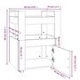 Voir la diapositive 6 : VIDAXL Chariot de cuisine Chene fume 60x45x80 cm Bois d'ingenierie