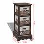 Voir la diapositive 5 : VIDAXL Etagere de rangement Bois Marron 3 paniers en tissage