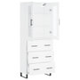 Voir la diapositive 4 : VIDAXL Buffet haut Blanc 69,5x34x180 cm Bois d'ingenierie