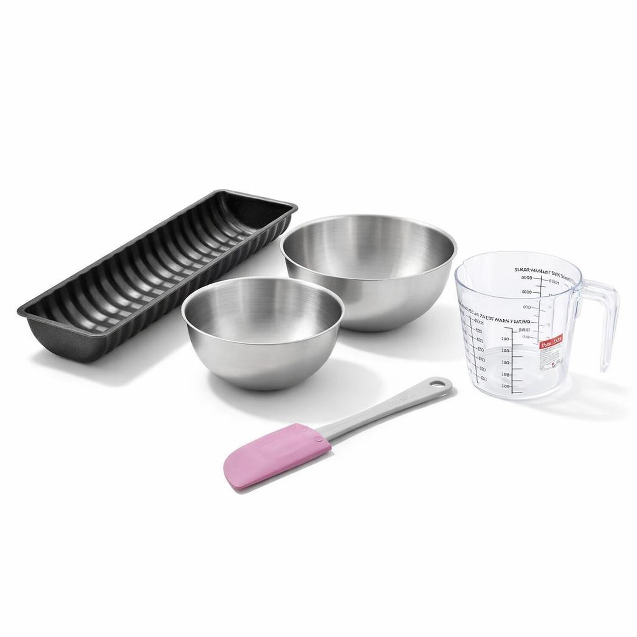 ZENKER Set de 5 ustensiles de pâtisserie moule à gâteaux bol spatule pâtisserie et verre doseur black metallic black mettallic zenker  black mettallic