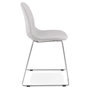 Voir la diapositive 3 : Paris Prix Chaise Design en Tissu  Sluna  85cm Gris & Chromé
