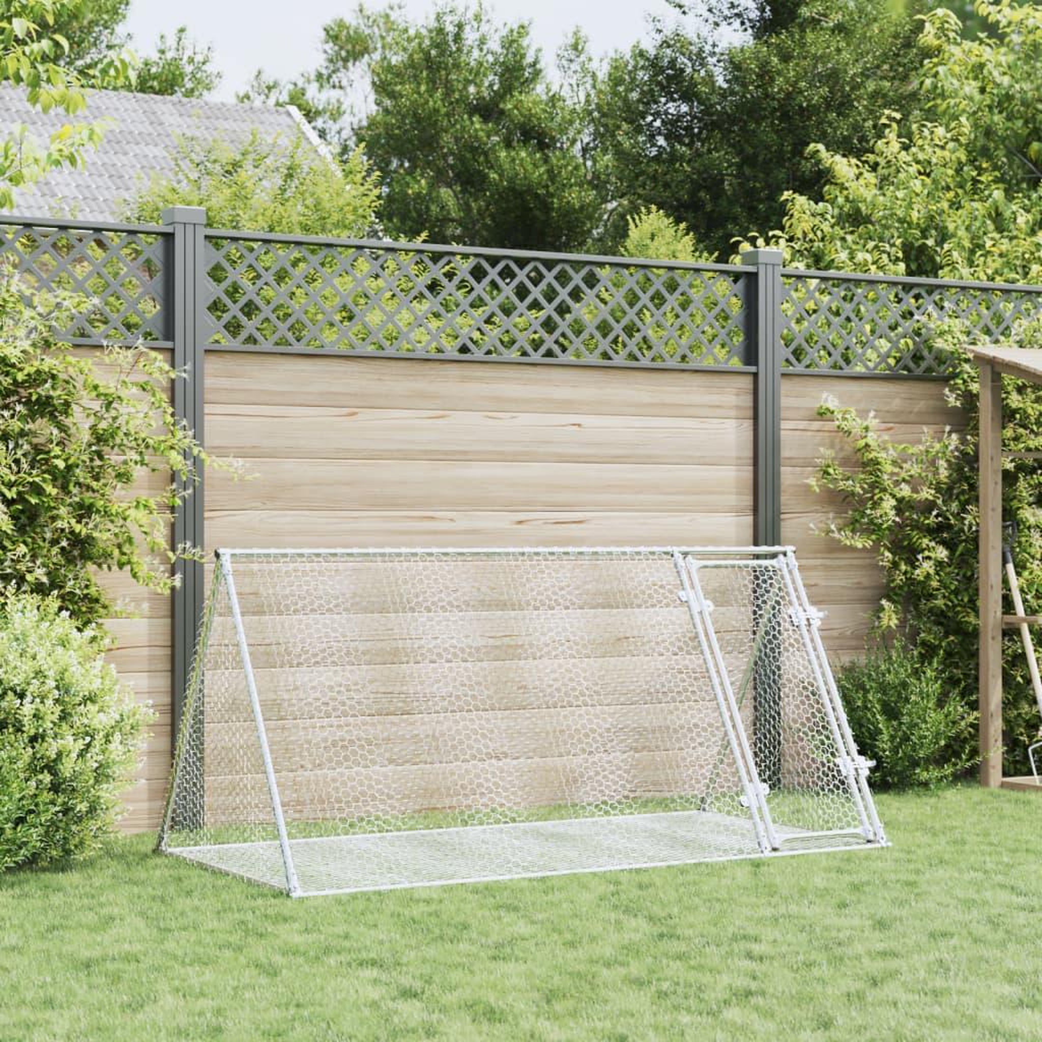 Voir la diapositive 3 : VIDAXL Clapier argente 200x105x91 cm acier galvanise