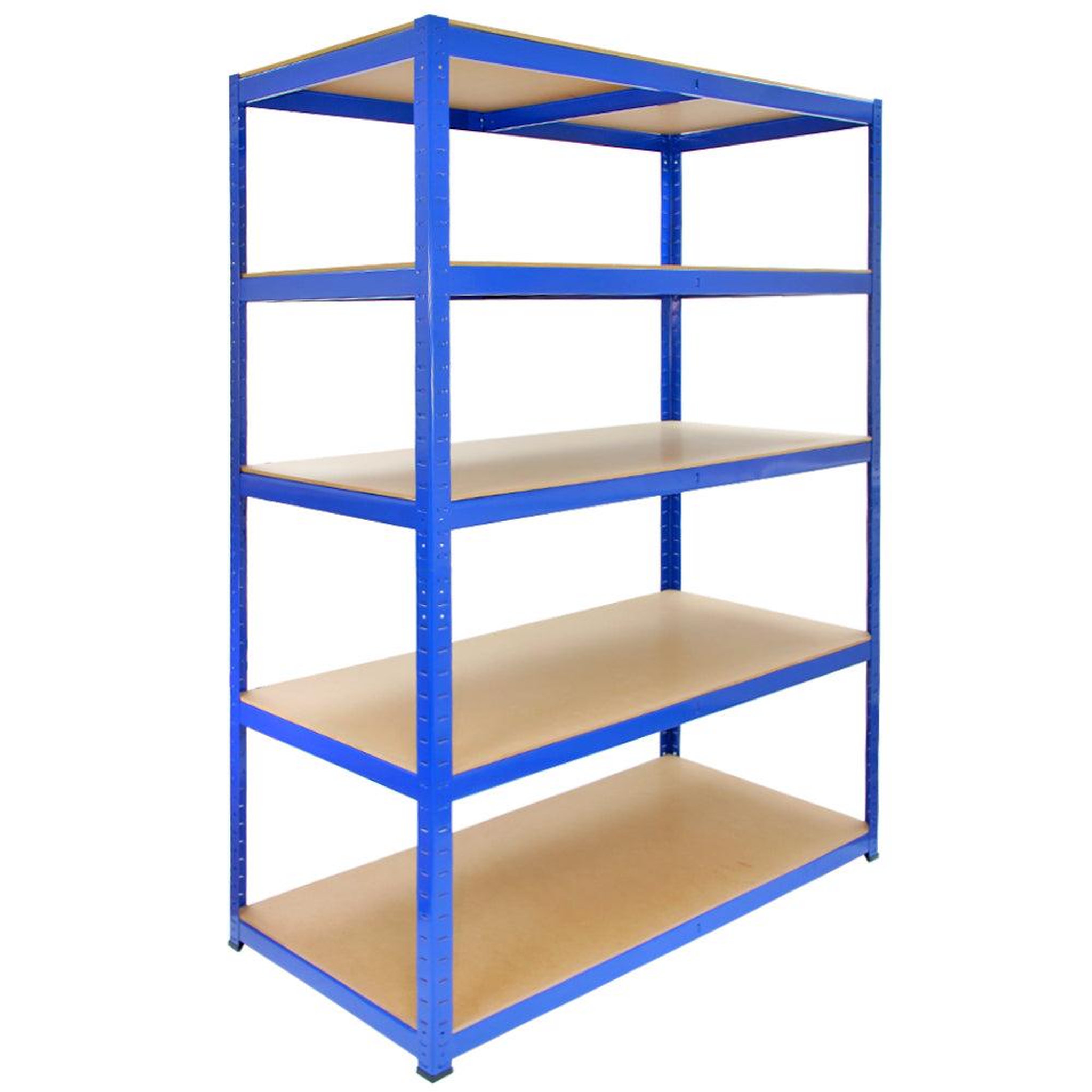 Voir la diapositive 2 : MONSTER RACKING 5 rayonnages t-rax en acier bleu 120cm x 60cm x 180cm