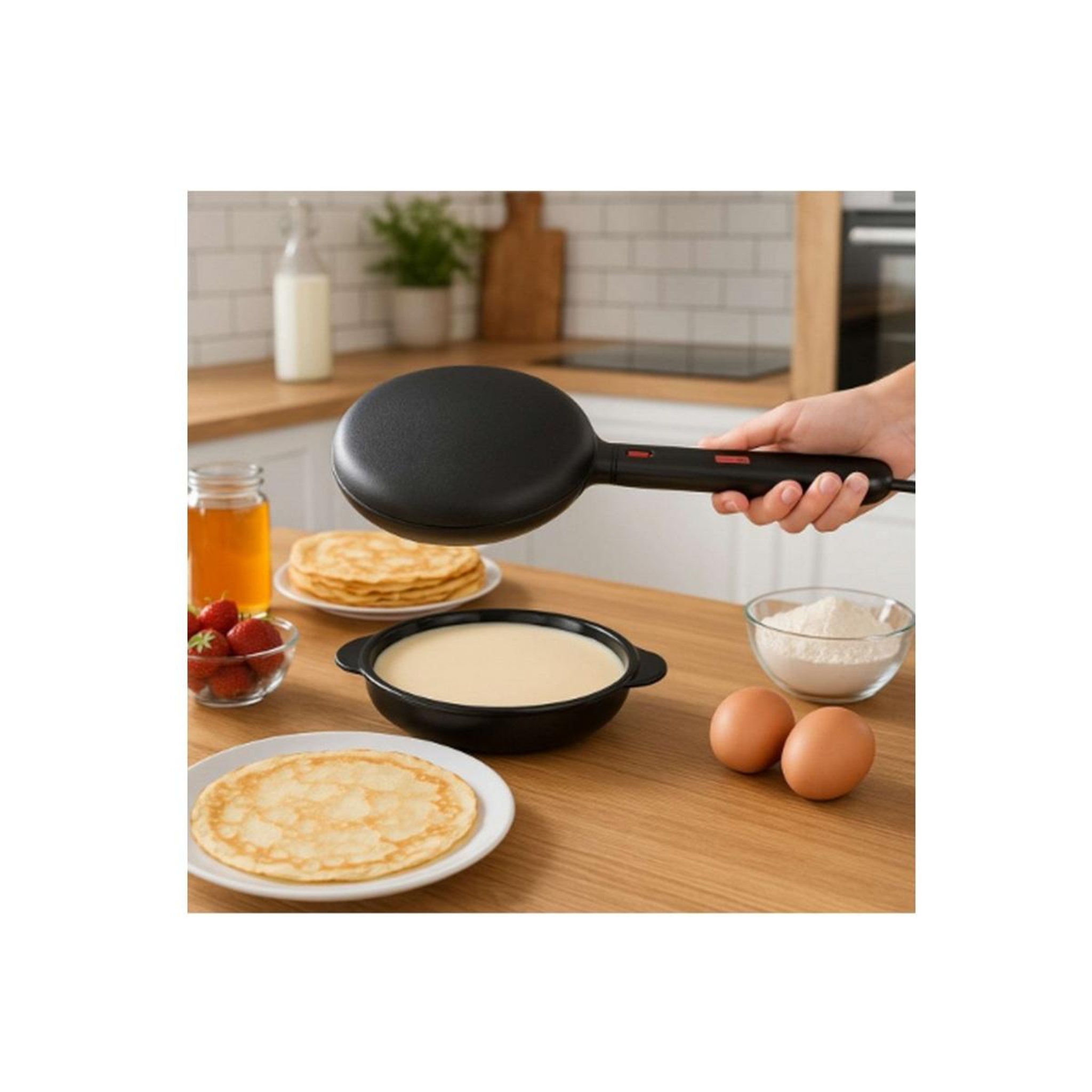 Voir la diapositive 3 : LIVOO Crêpière électrique 600w 20cm noir - DOP258CO