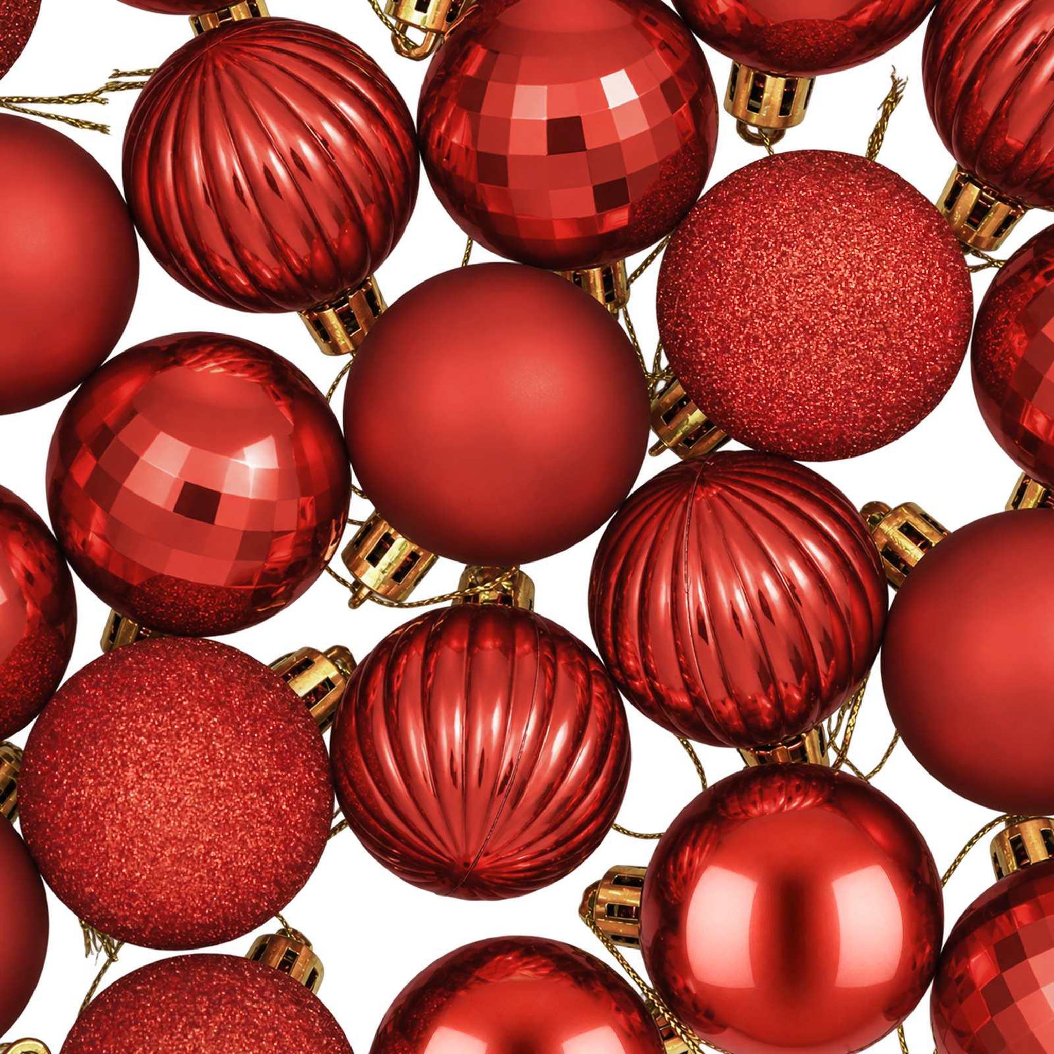 Voir la diapositive 6 : VIDAXL Ensemble de boules de Noël 100 pc Rouge 4 cm Polystyrene