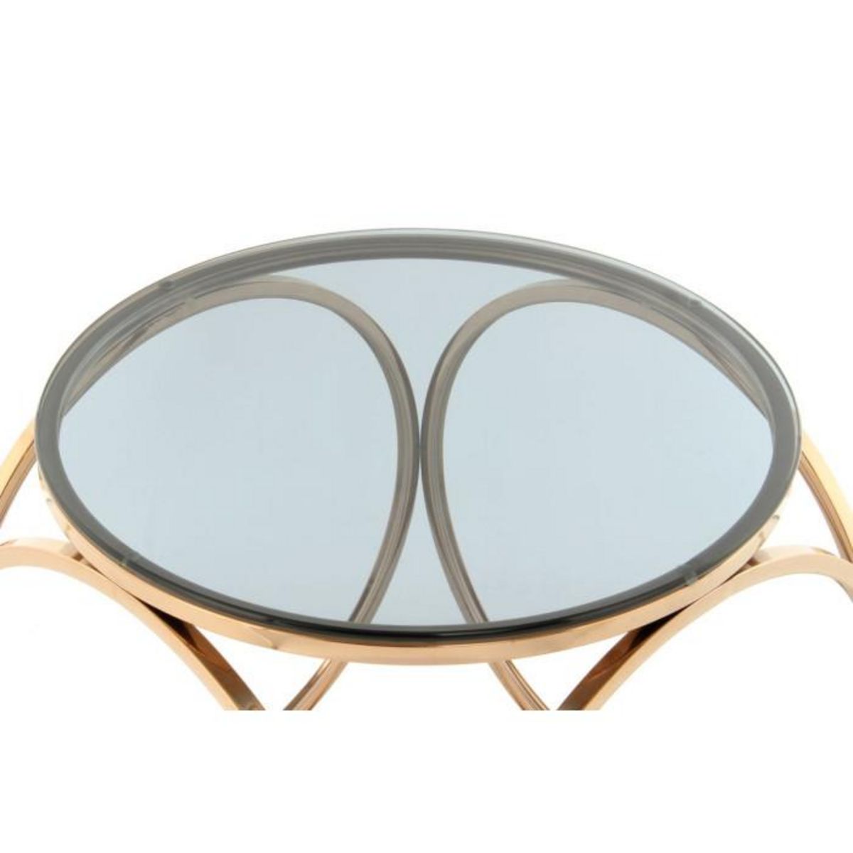 Paris Prix Table d'Appoint Design  Whitney  52cm Gris & Or Rose