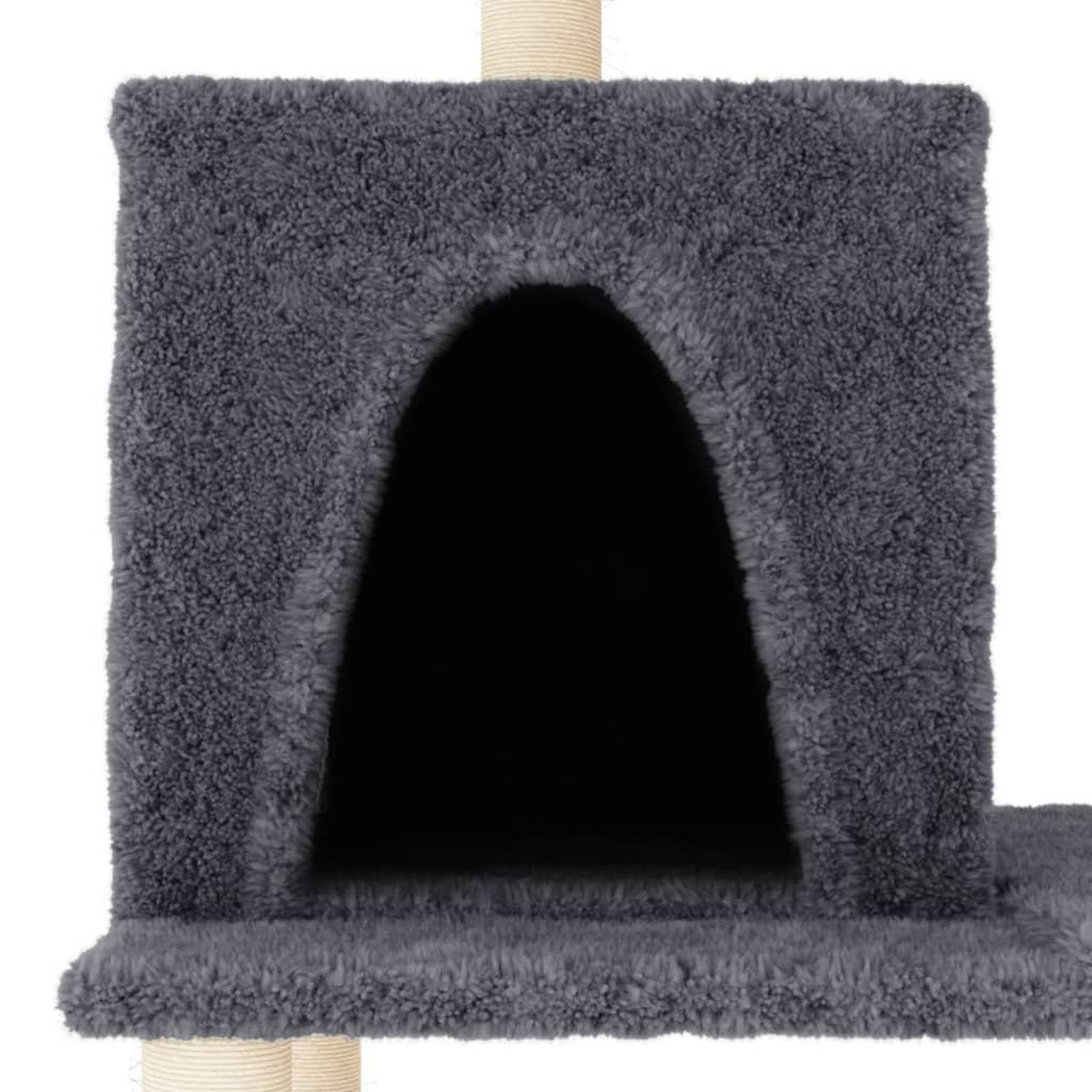 Voir la diapositive 5 : VIDAXL Arbre a chat avec griffoirs en sisal Gris fonce 167 cm