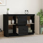 Voir la diapositive 3 : VIDAXL Buffet Noir 111x34x75 cm Bois massif de pin