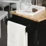 HOMCOM Chariot de service desserte de cuisine à roulettes îlot de cuisine avec tiroir placard et porte torchon - 83l x 45P x 91,5 cm noir