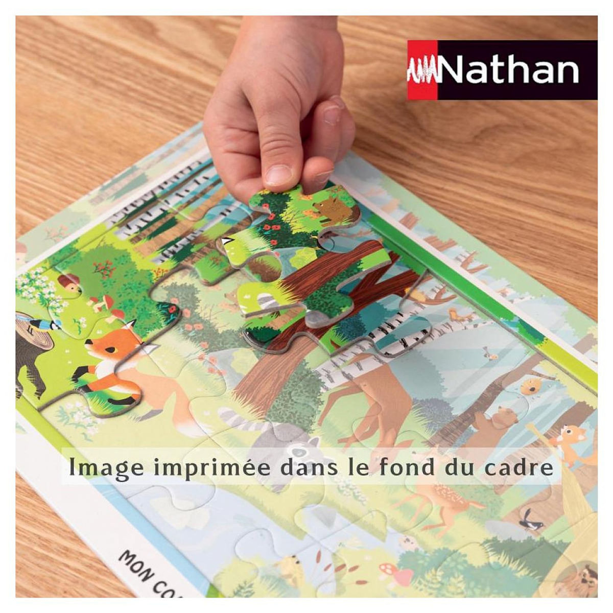 Nathan Puzzle cadre 15 p  les animaux de la foret