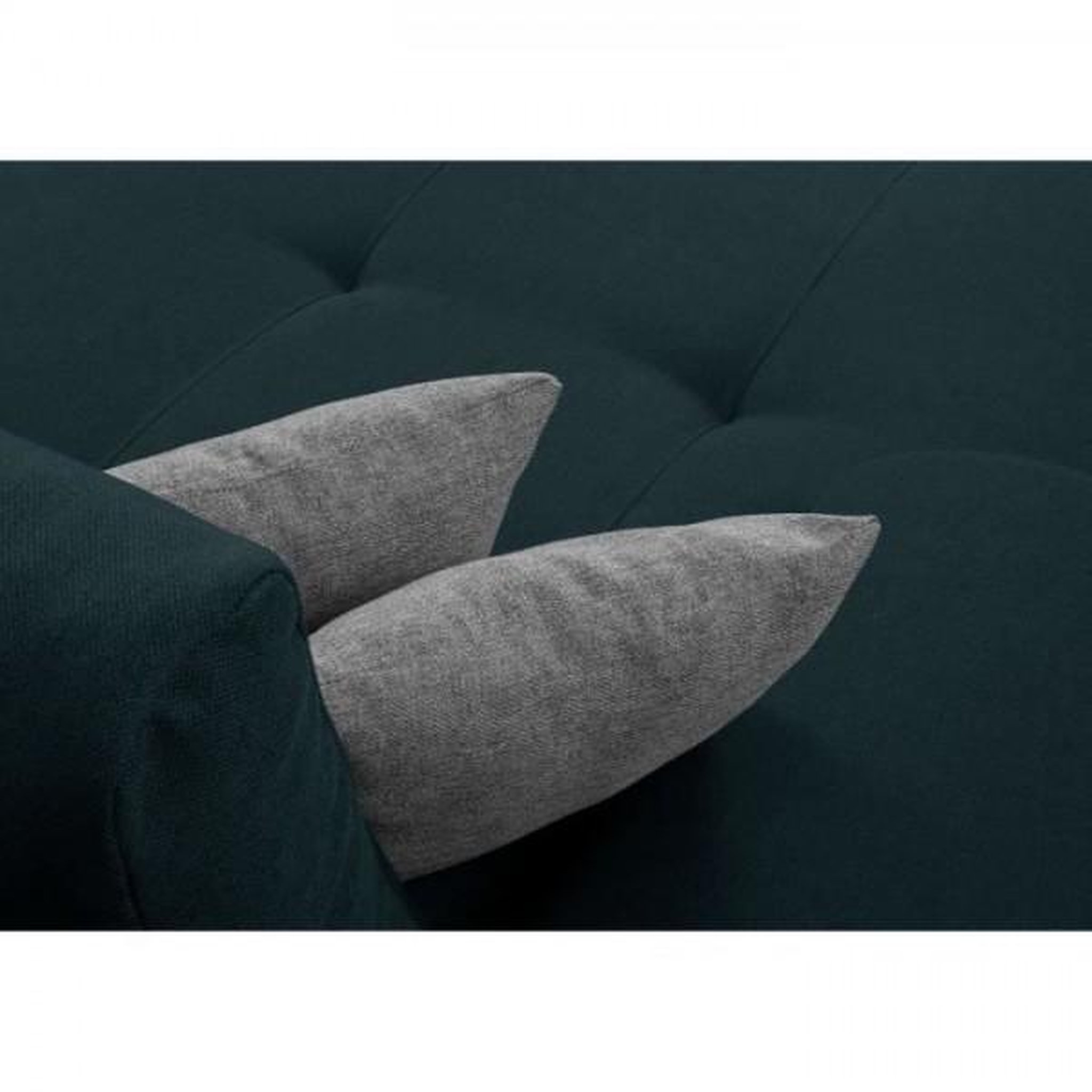 Voir la diapositive 6 : MARKET24 Canapé d'angle convertible réversible + coffre de rangement - Tissu Bleu - L 289 x P 94/188 x H 88 cm - INDIAN