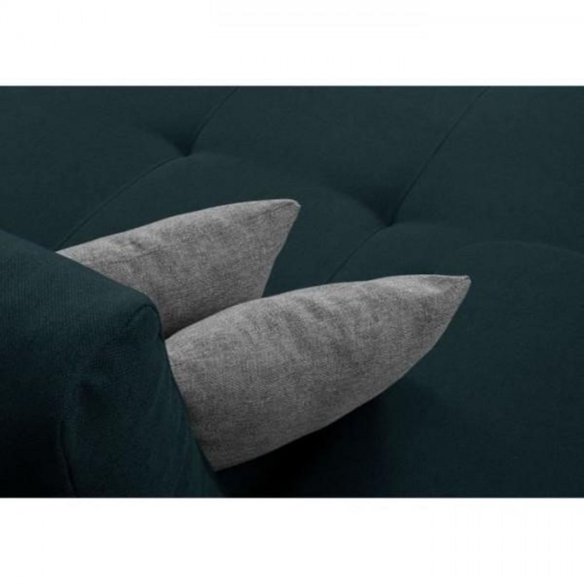 MARKET24 Canapé d'angle convertible réversible + coffre de rangement - Tissu Bleu - L 289 x P 94/188 x H 88 cm - INDIAN