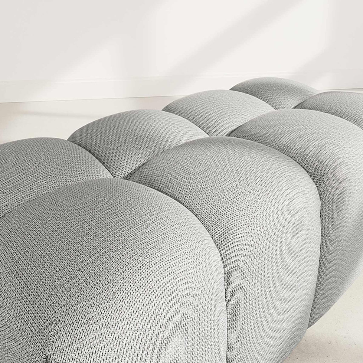 LISA DESIGN Adelaide - pouf en tissu texturé