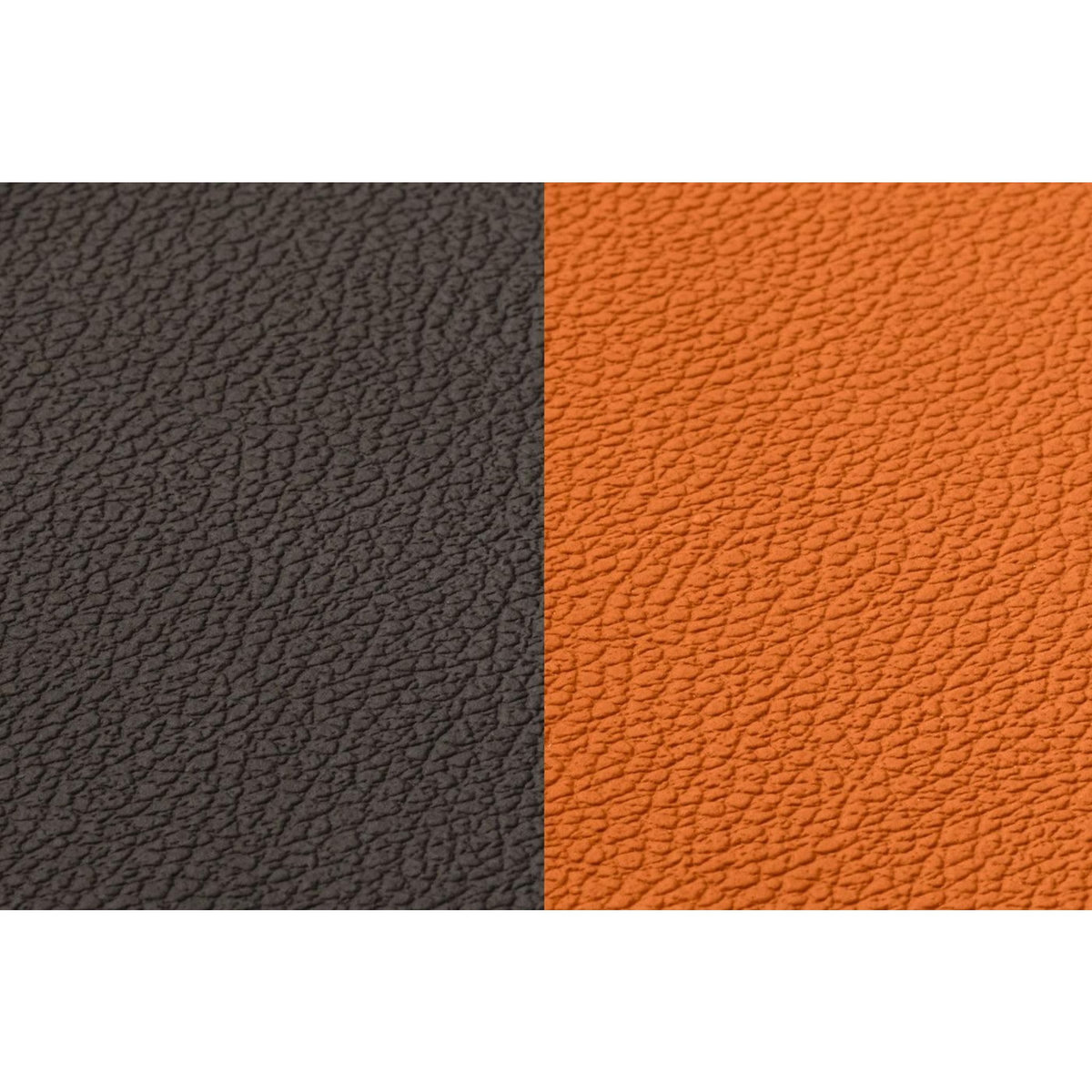 BJORN Sous-verre rond réversible - 6 pièces - Cuir recyclé orange et chocolat