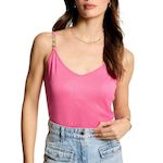 MORGAN Débardeur  Femme  organ Fantaisie. Coloris disponibles : Rose