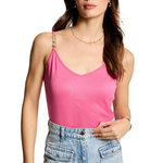 MORGAN Débardeur  Femme  organ Fantaisie. Coloris disponibles : Rose