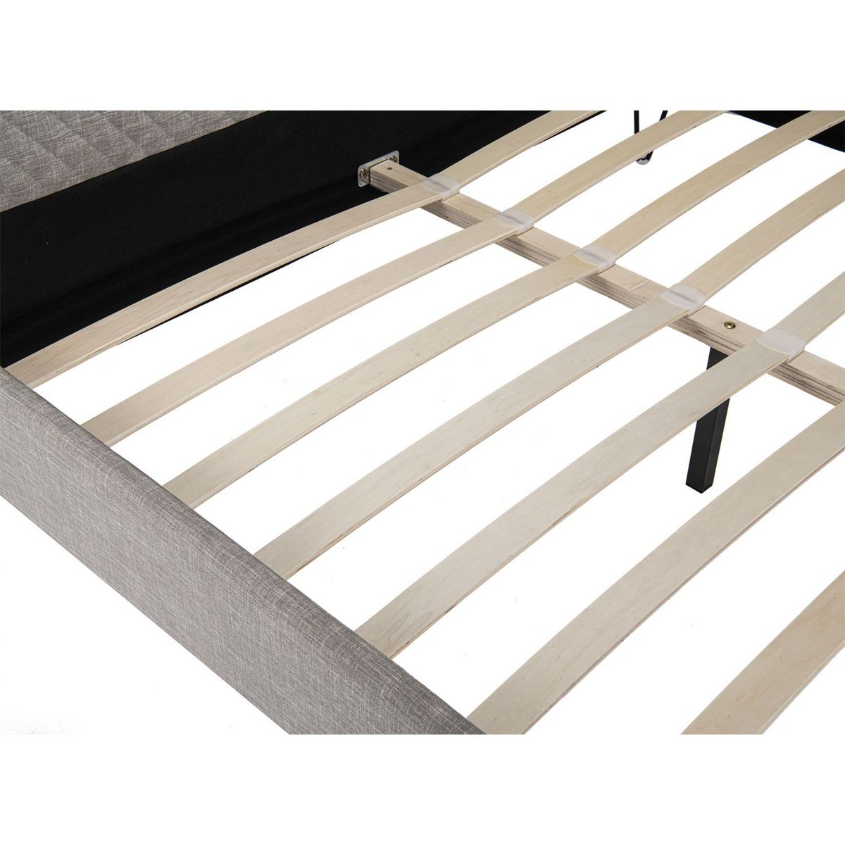 Lit double avec sommier et tête de lit 160x200cm ALBAN