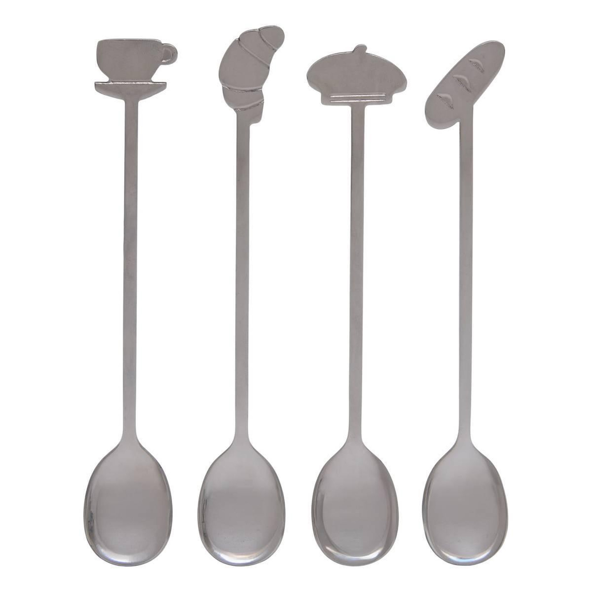 SECRET DE GOURMET Lot de 4 cuillères à café  lou  14cm argent