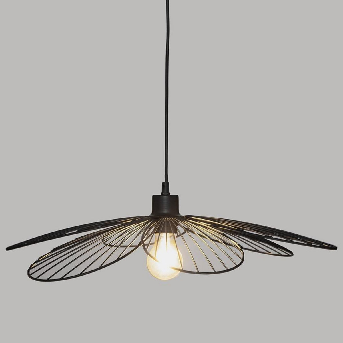 ATMOSPHERA Suspension métal Fleur noir D57