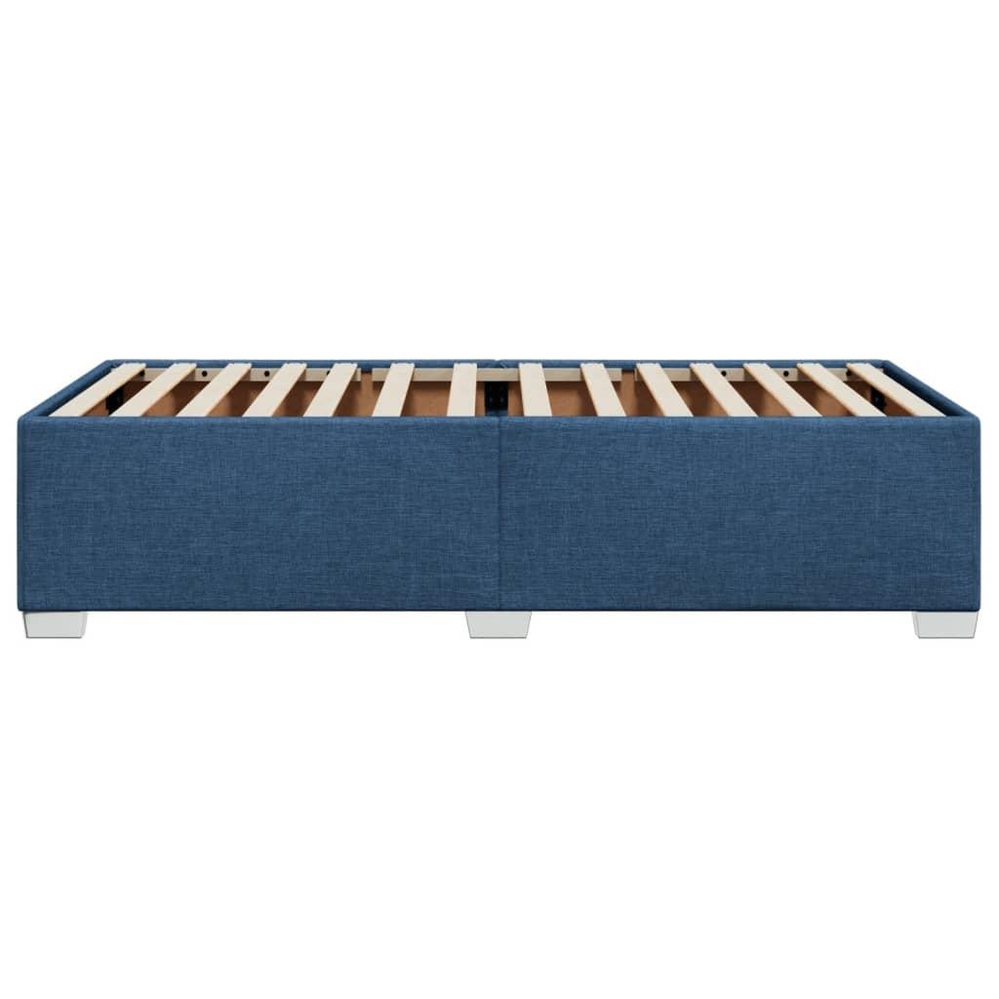 Voir la diapositive 5 : VIDAXL Cadre de lit sans matelas bleu 90x200 cm tissu