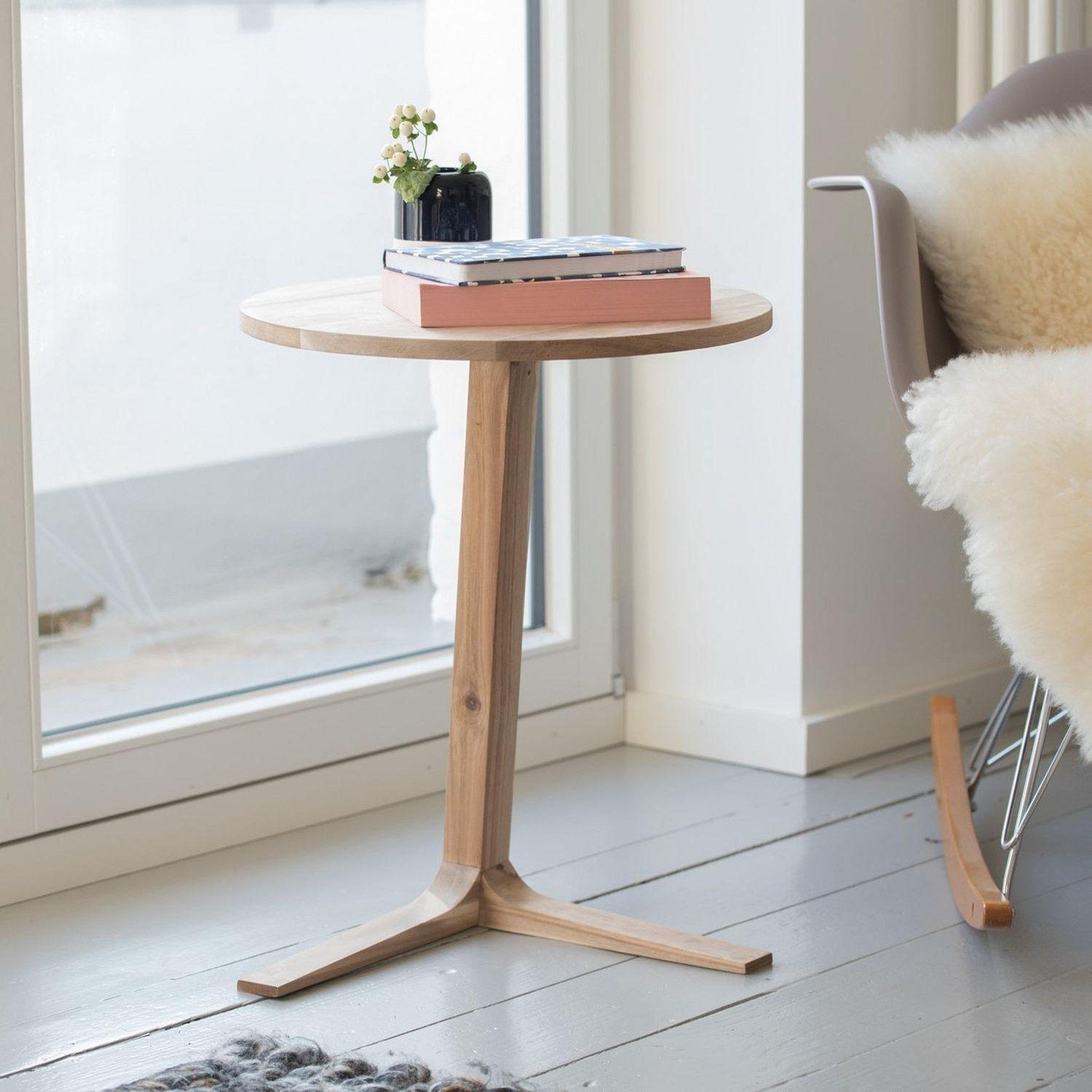 Voir la diapositive 4 : Wenko Table d'appoint ronde acina en bois d'acacia