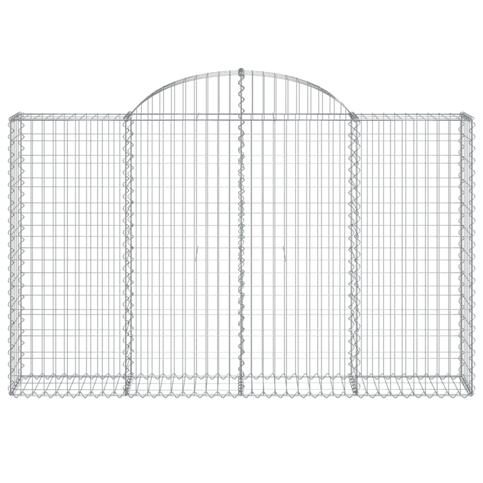 Voir la diapositive 4 : VIDAXL Paniers a gabions arques 10 pcs 200x30x120/140 cm Fer galvanise
