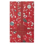 Paris Prix Calendrier de l'Avent 24 Bougies Parfumées & Photophore  Noël  37cm Rouge