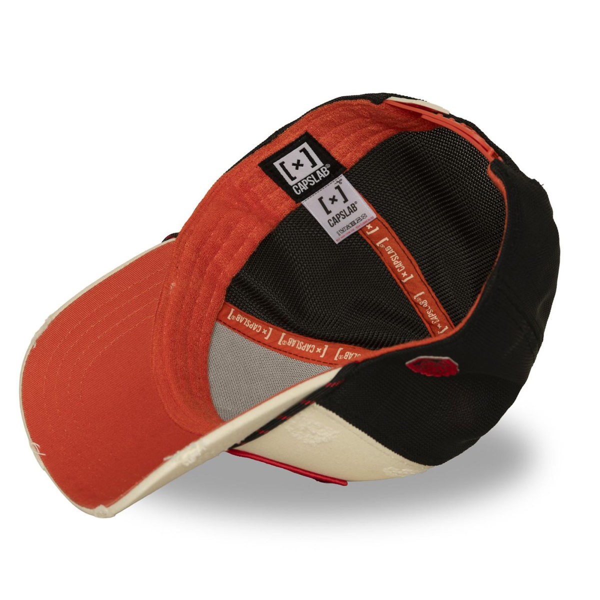 CAPSLAB Casquette trucker premium avec filet et patch Wise Wolf