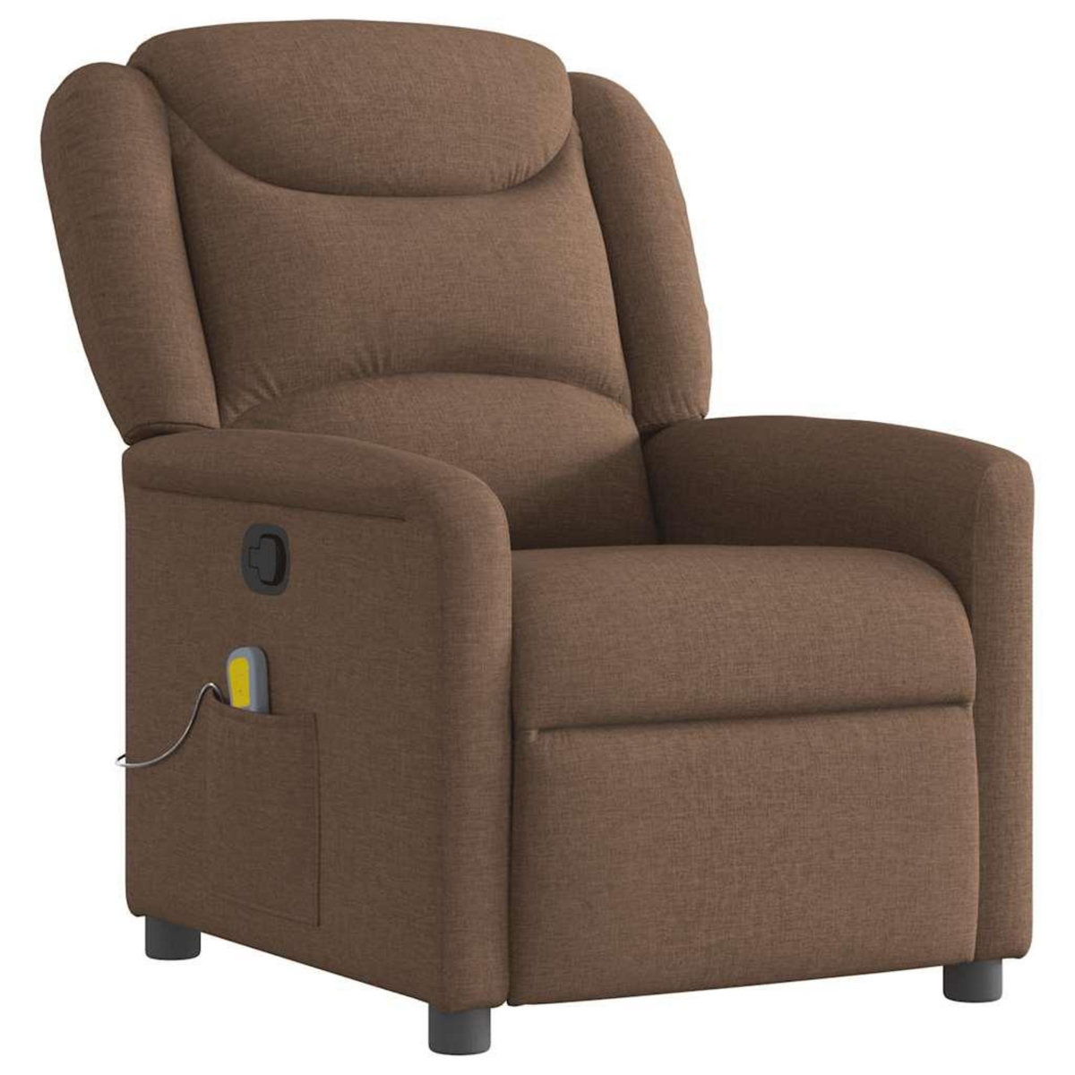 VIDAXL Fauteuil de massage inclinable Marron Tissu