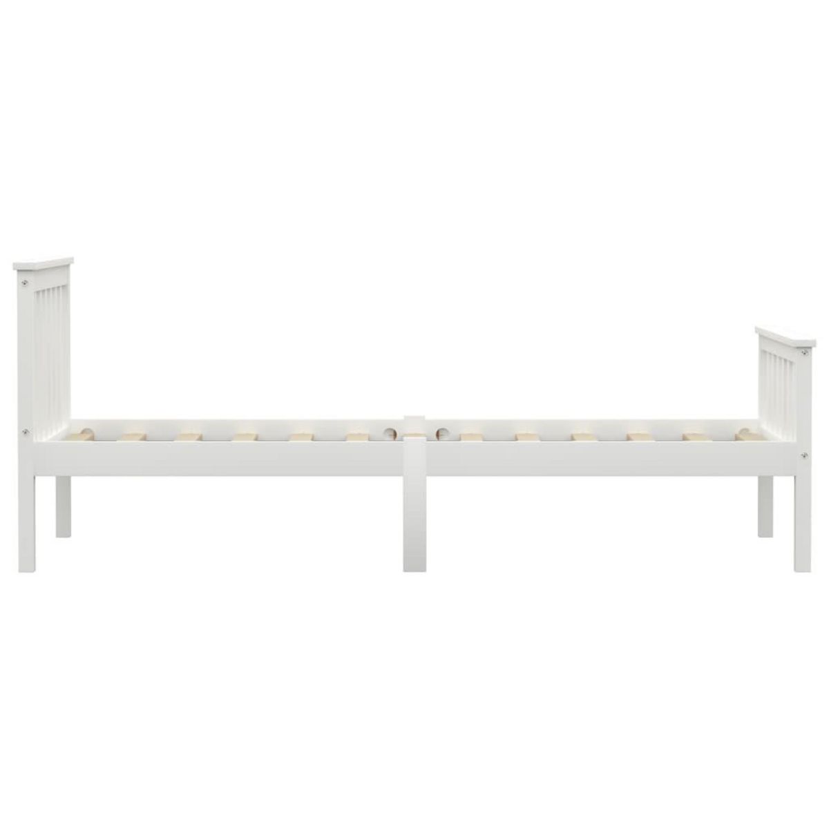 VIDAXL Cadre de lit sans matelas blanc bois de pin massif 90x200 cm