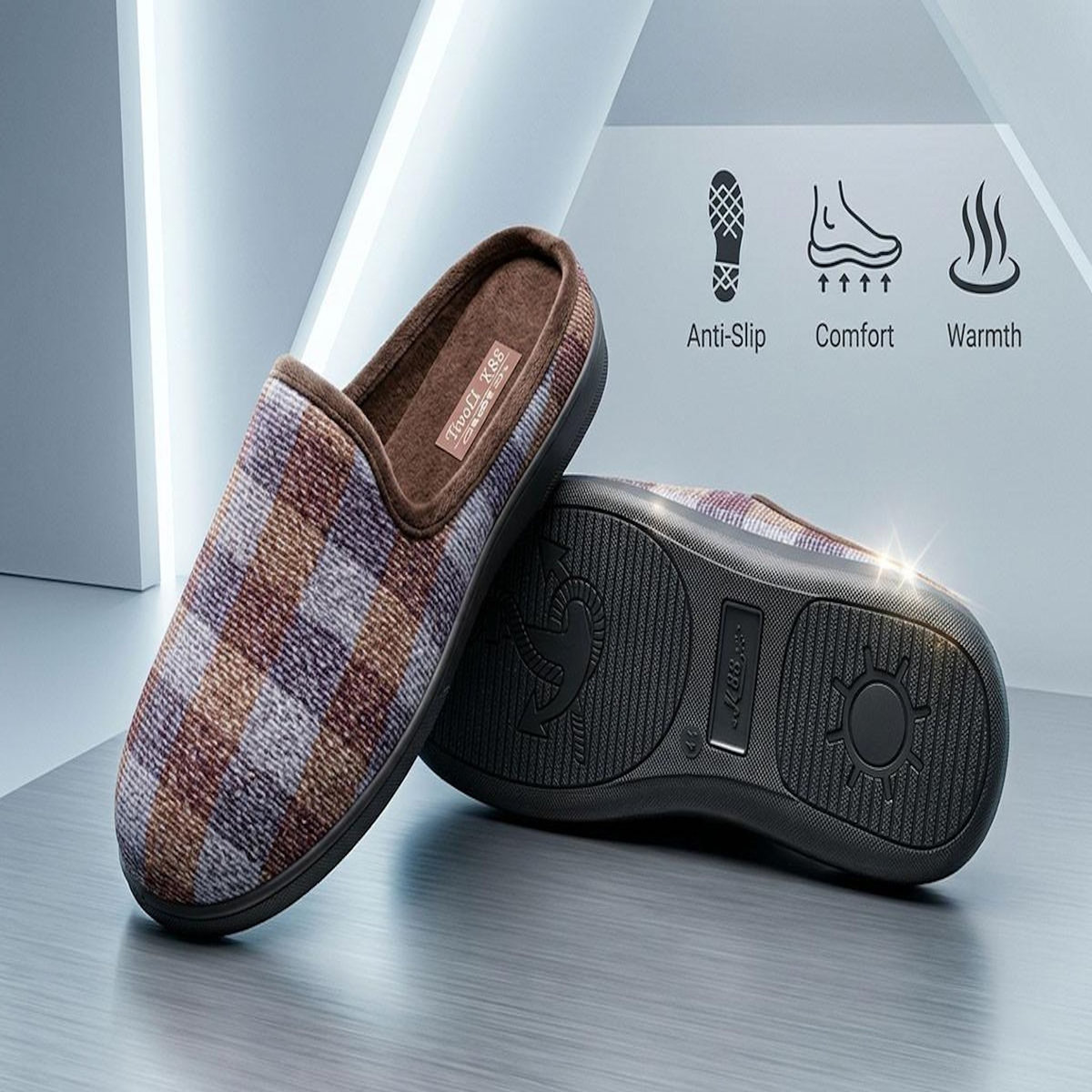 OZABI OZABI Pantoufles Homme Mule Chaudes Antiderapantes Confort