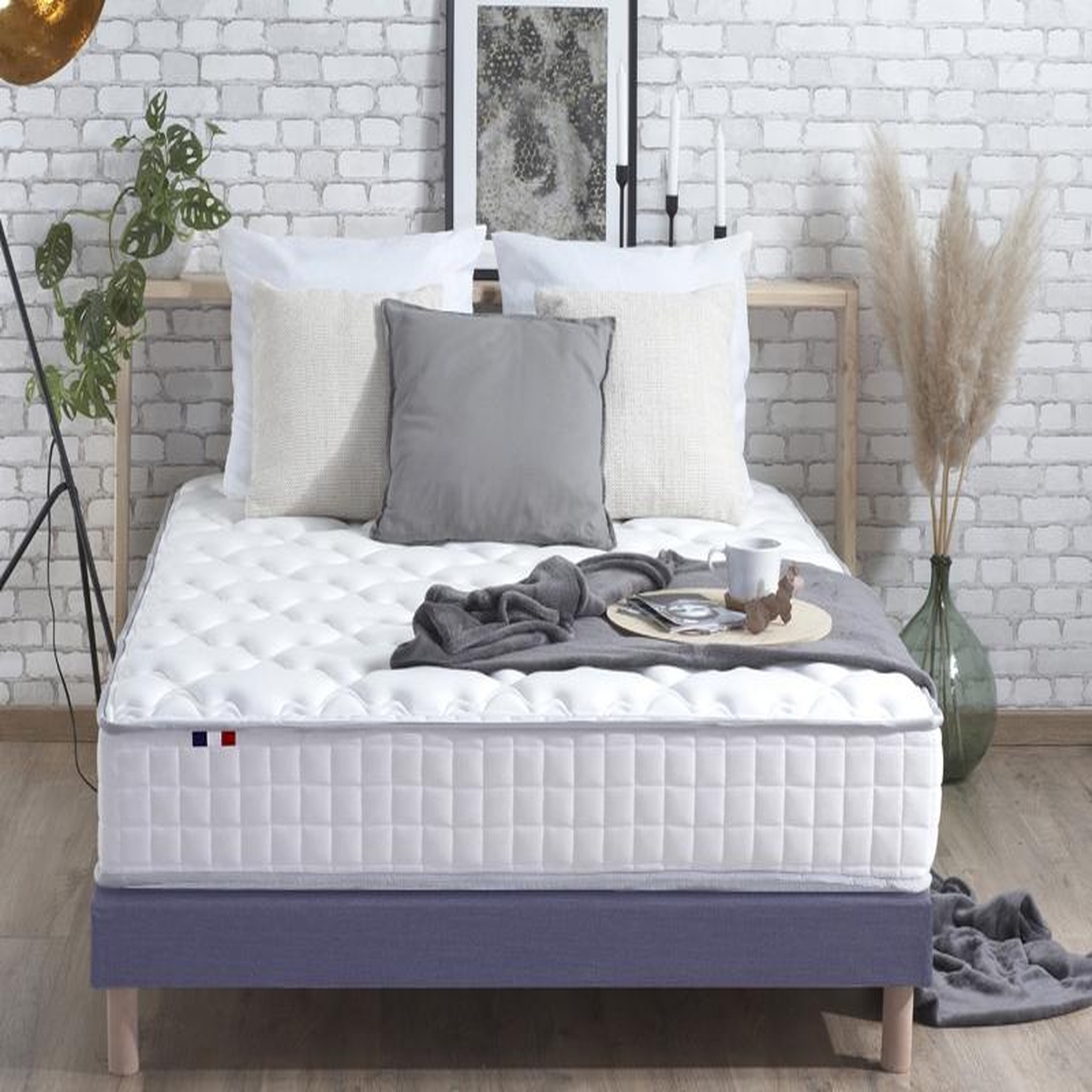Voir la diapositive 1 : Matelas ressorts ensachés , face été , face hiver 140x190 cm PAUL