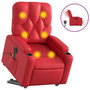 Voir la diapositive 2 : VIDAXL Fauteuil inclinable de massage electrique rouge similicuir