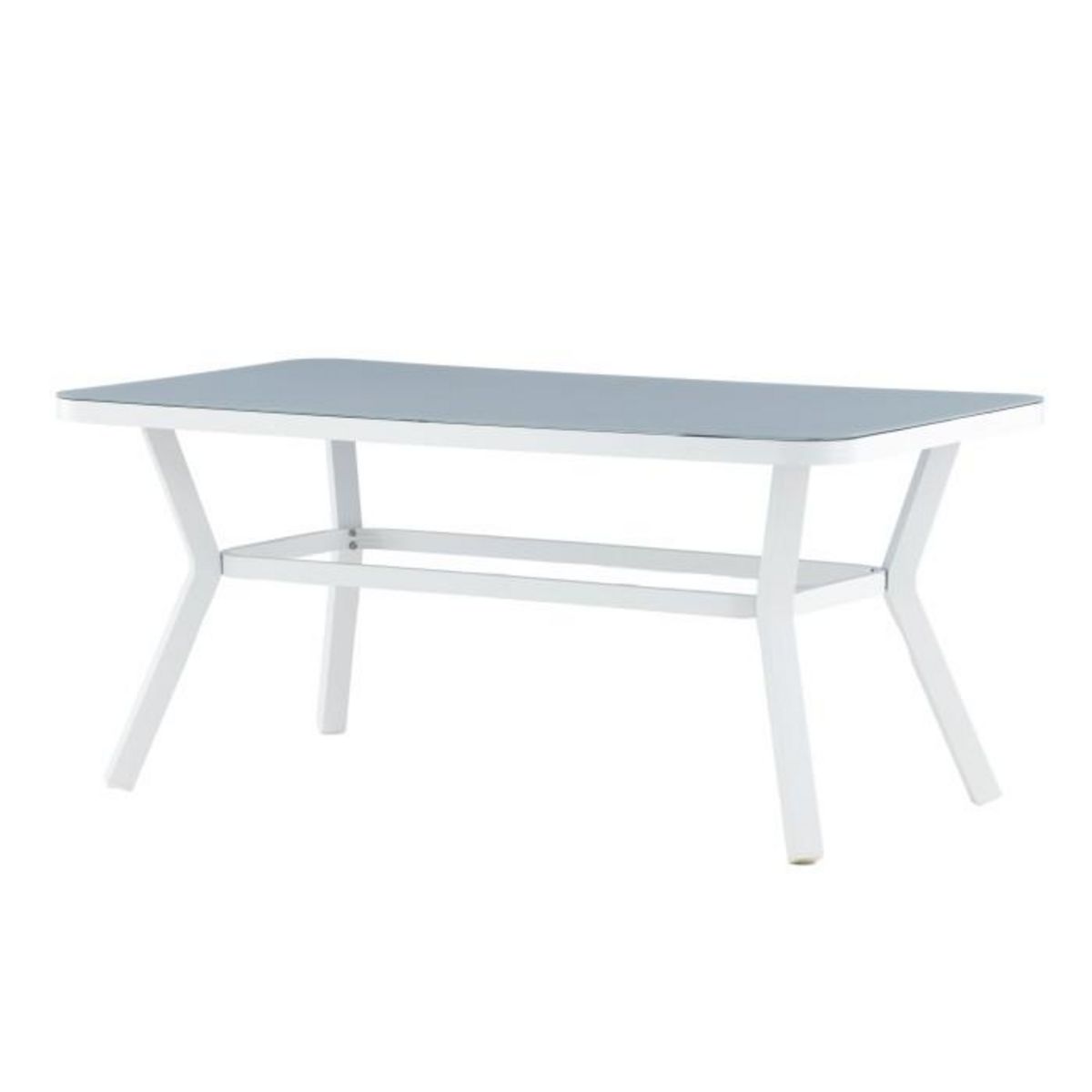 Paris Prix Table de Jardin  Virya  160cm Blanc & Gris