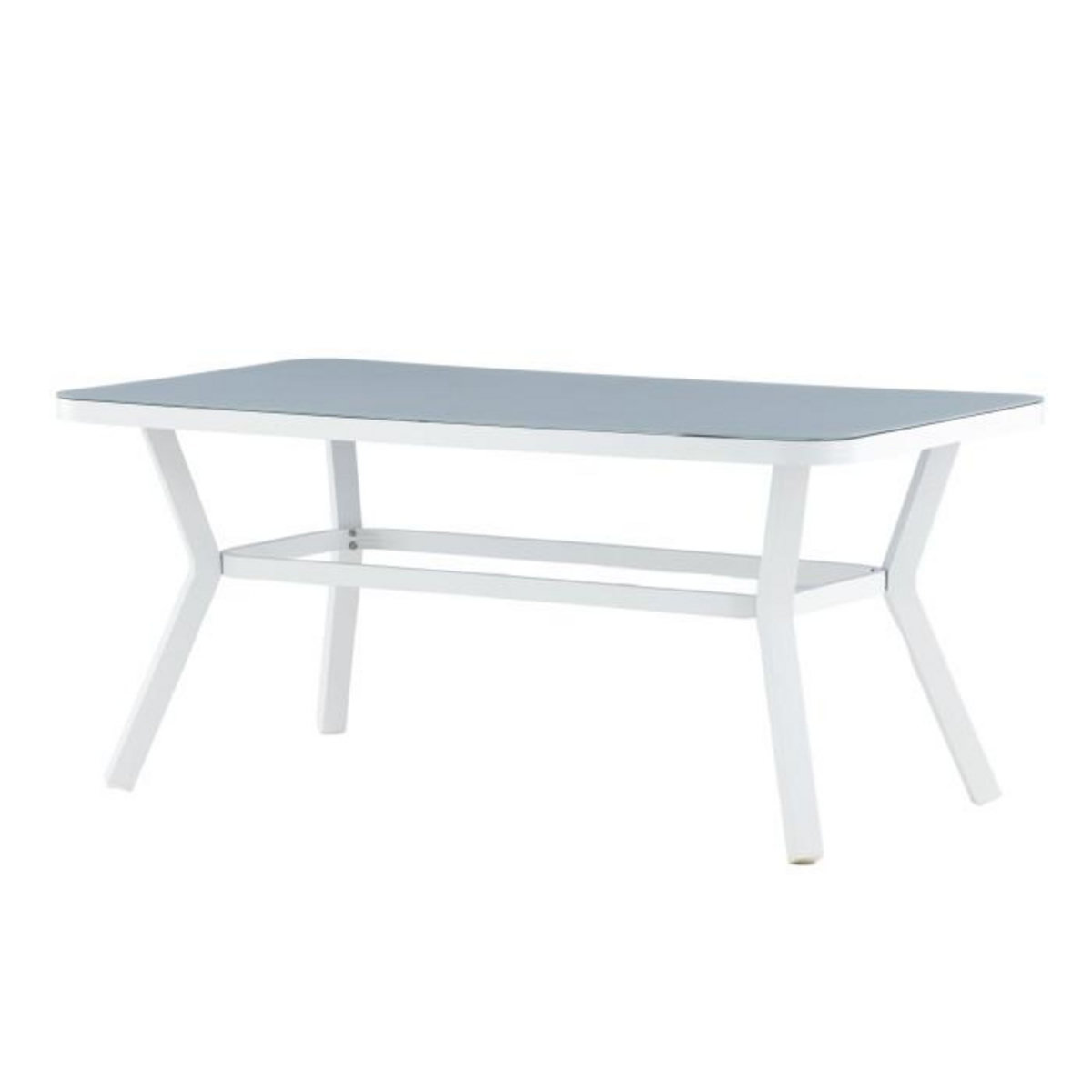 Paris Prix Table de Jardin  Virya  160cm Blanc & Gris