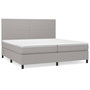 Voir la diapositive 2 : VIDAXL Sommier a lattes de lit avec matelas Gris clair 200x200cm Tissu