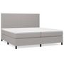 Voir la diapositive 2 : VIDAXL Sommier a lattes de lit avec matelas Gris clair 200x200cm Tissu