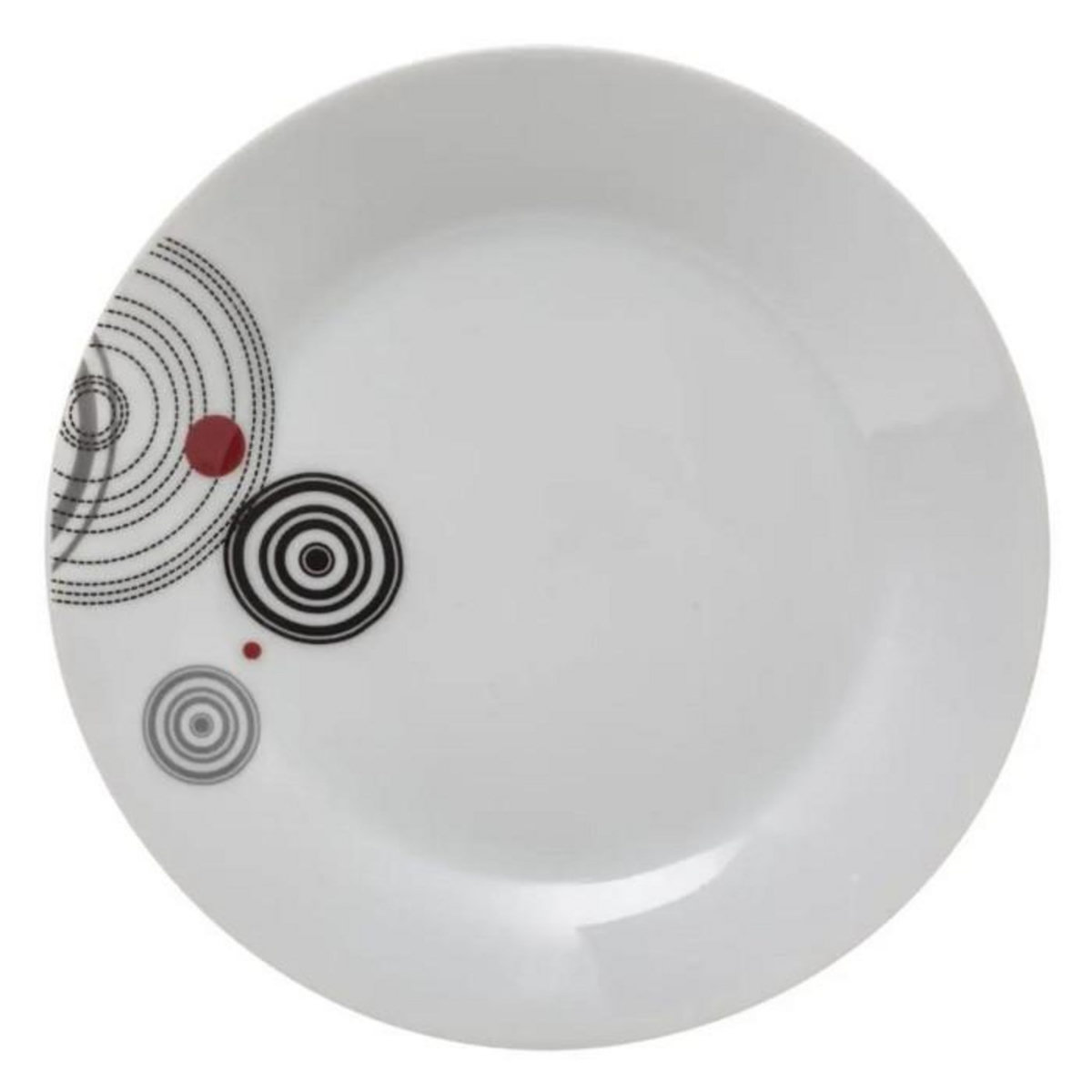 SECRET DE GOURMET Lot de 6 Assiettes à Dessert  Instant  19cm Blanc