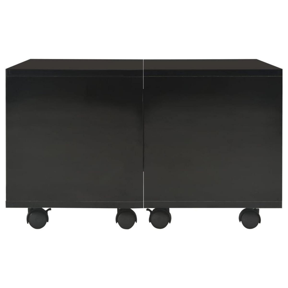 VIDAXL Table basse Noir brillant 60x60x35 cm Bois d'ingenierie