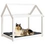 Voir la diapositive 4 : VIDAXL Lit pour chien Blanc 101x70x90 cm Bois de pin solide