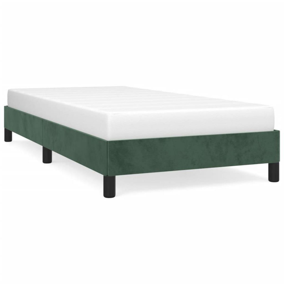 VIDAXL Cadre de lit sans matelas vert fonce 90x200 cm velours